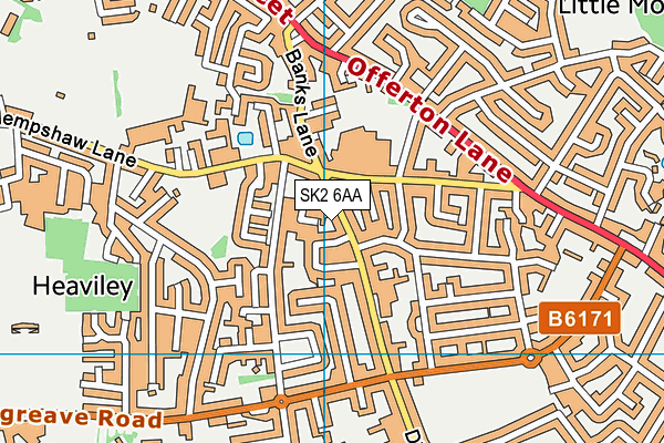 SK2 6AA map - OS VectorMap District (Ordnance Survey)