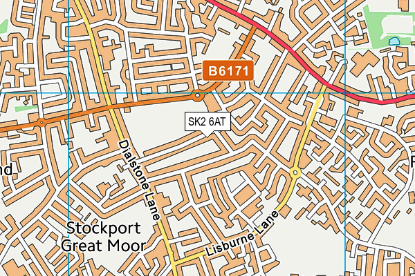 SK2 6AT map - OS VectorMap District (Ordnance Survey)