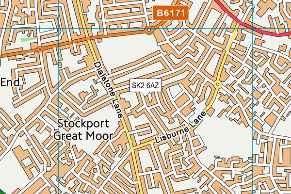 SK2 6AZ map - OS VectorMap District (Ordnance Survey)