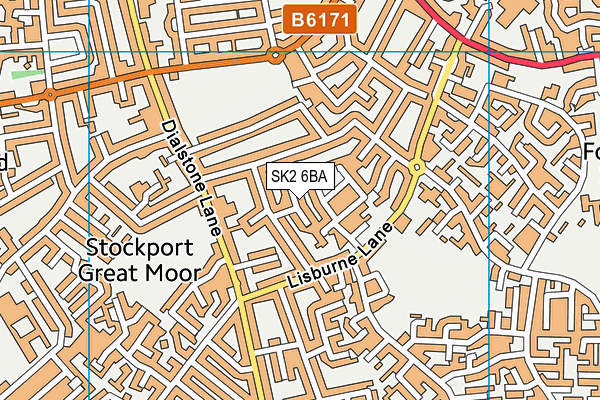 SK2 6BA map - OS VectorMap District (Ordnance Survey)