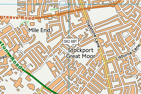 SK2 6BT map - OS VectorMap District (Ordnance Survey)