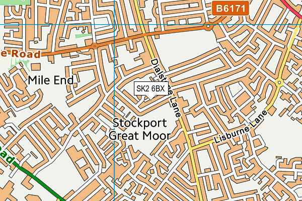 SK2 6BX map - OS VectorMap District (Ordnance Survey)