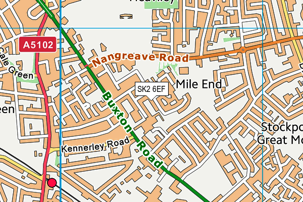 SK2 6EF map - OS VectorMap District (Ordnance Survey)