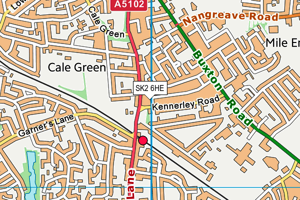 SK2 6HE map - OS VectorMap District (Ordnance Survey)