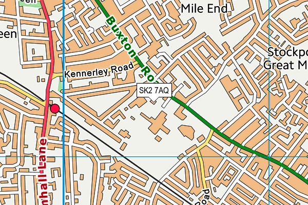 SK2 7AQ map - OS VectorMap District (Ordnance Survey)