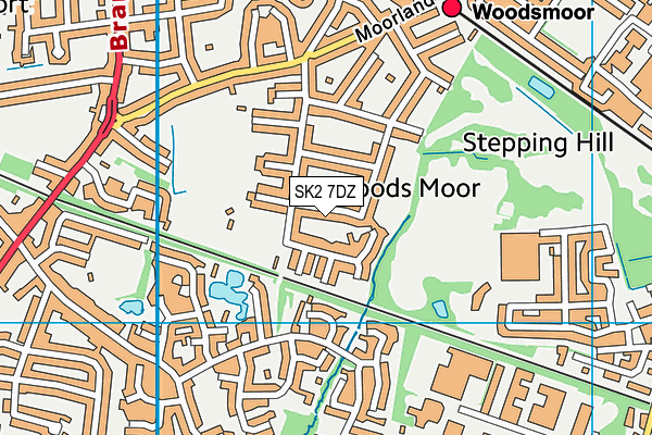 SK2 7DZ map - OS VectorMap District (Ordnance Survey)