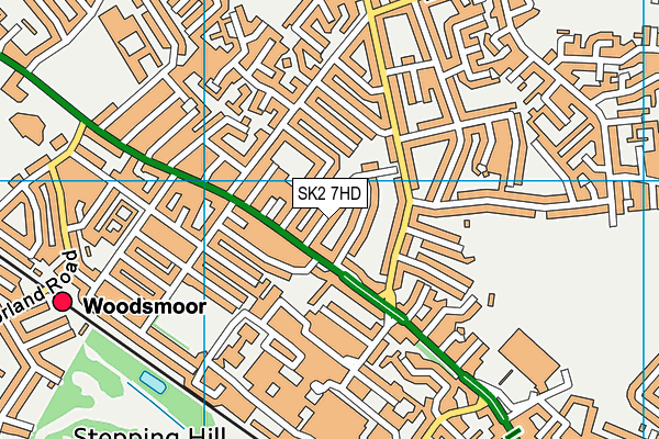 SK2 7HD map - OS VectorMap District (Ordnance Survey)