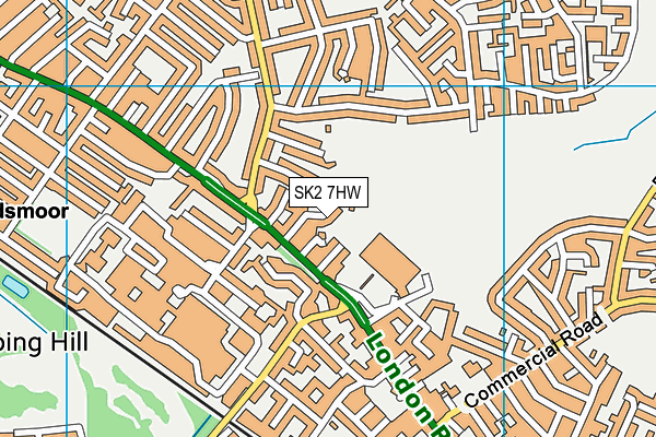 SK2 7HW map - OS VectorMap District (Ordnance Survey)