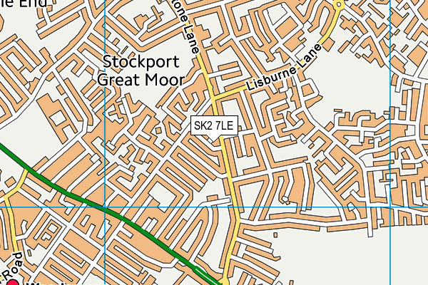 SK2 7LE map - OS VectorMap District (Ordnance Survey)