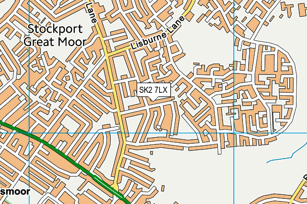 SK2 7LX map - OS VectorMap District (Ordnance Survey)