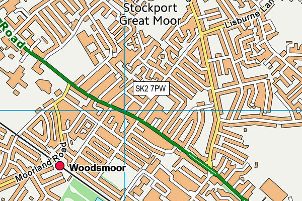 SK2 7PW map - OS VectorMap District (Ordnance Survey)
