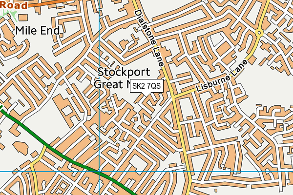 SK2 7QS map - OS VectorMap District (Ordnance Survey)