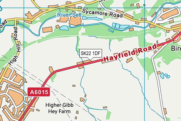 SK22 1DF map - OS VectorMap District (Ordnance Survey)