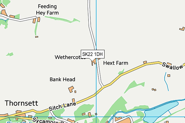 SK22 1DH map - OS VectorMap District (Ordnance Survey)