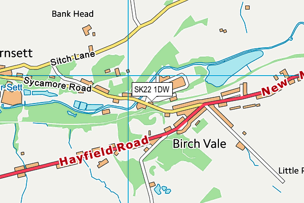 SK22 1DW map - OS VectorMap District (Ordnance Survey)