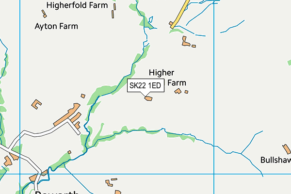 SK22 1ED map - OS VectorMap District (Ordnance Survey)