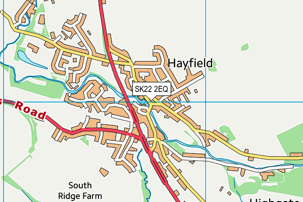 SK22 2EQ map - OS VectorMap District (Ordnance Survey)