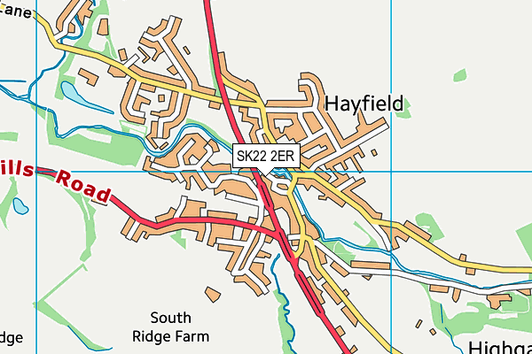 SK22 2ER map - OS VectorMap District (Ordnance Survey)