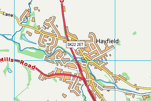 SK22 2ET map - OS VectorMap District (Ordnance Survey)