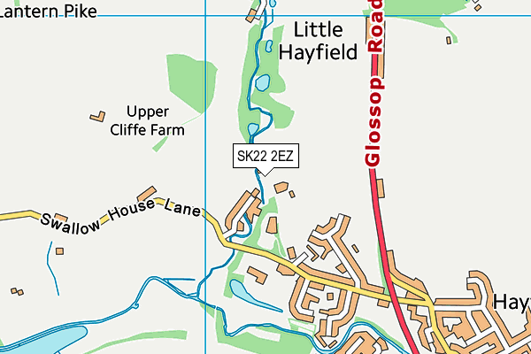 Bank Vale Road Recreation Ground map (SK22 2EZ) - OS VectorMap District (Ordnance Survey)