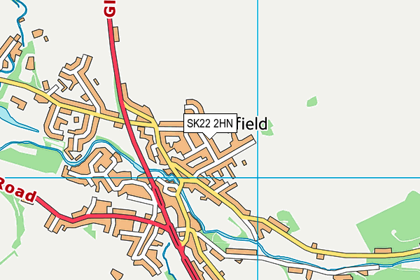 SK22 2HN map - OS VectorMap District (Ordnance Survey)