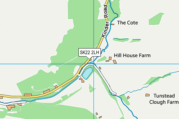 SK22 2LH map - OS VectorMap District (Ordnance Survey)