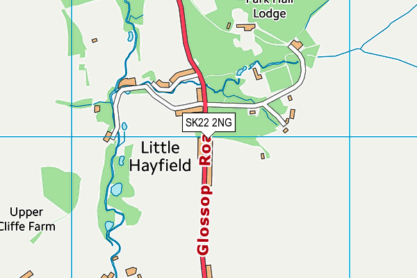 SK22 2NG map - OS VectorMap District (Ordnance Survey)