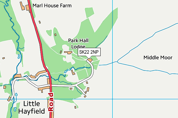 SK22 2NP map - OS VectorMap District (Ordnance Survey)