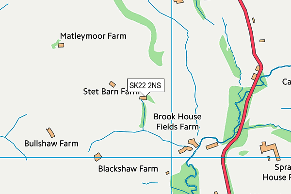 SK22 2NS map - OS VectorMap District (Ordnance Survey)