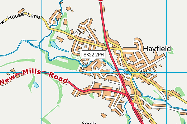 SK22 2PH map - OS VectorMap District (Ordnance Survey)