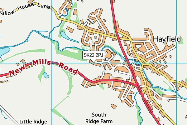 SK22 2PJ map - OS VectorMap District (Ordnance Survey)