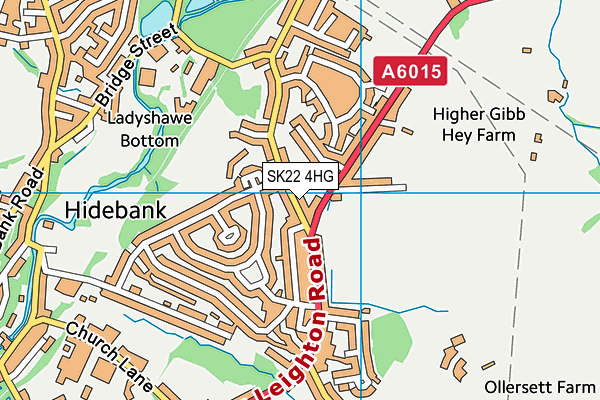 SK22 4HG map - OS VectorMap District (Ordnance Survey)