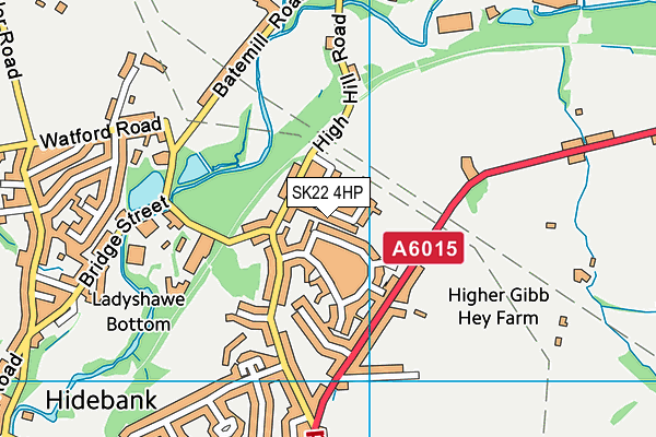 SK22 4HP map - OS VectorMap District (Ordnance Survey)