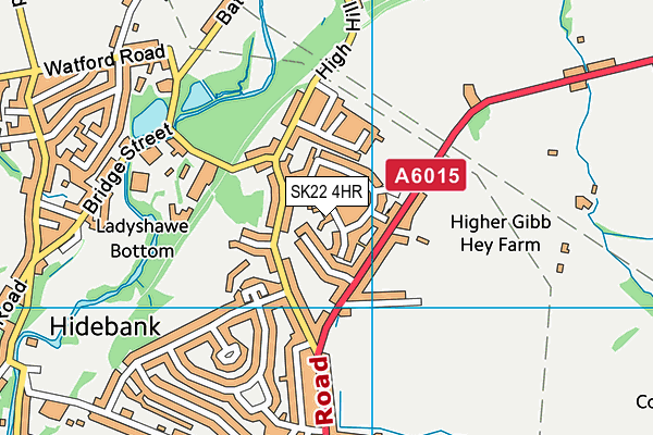 SK22 4HR map - OS VectorMap District (Ordnance Survey)