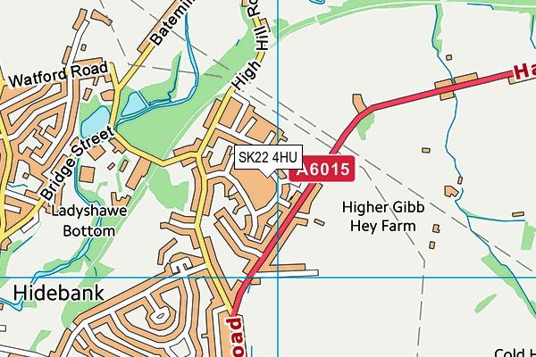 SK22 4HU map - OS VectorMap District (Ordnance Survey)