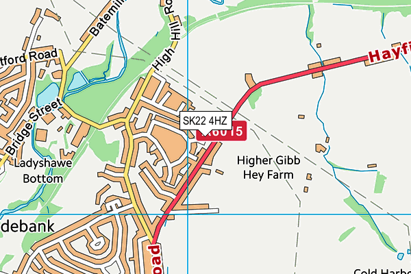 SK22 4HZ map - OS VectorMap District (Ordnance Survey)