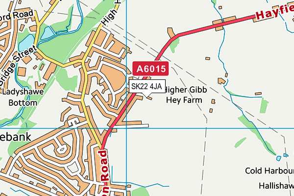 SK22 4JA map - OS VectorMap District (Ordnance Survey)