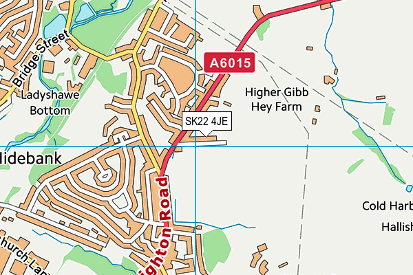 SK22 4JE map - OS VectorMap District (Ordnance Survey)