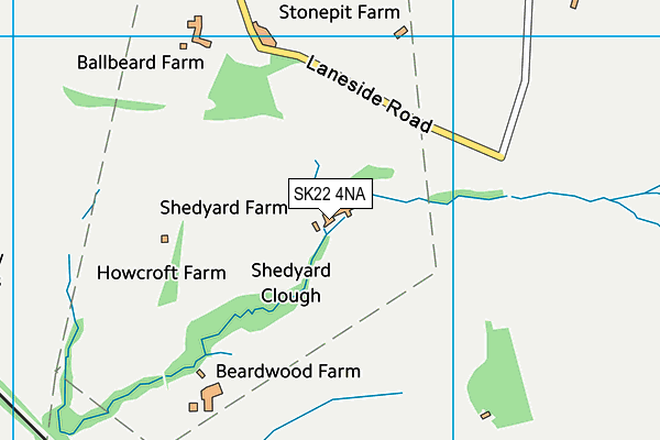 SK22 4NA map - OS VectorMap District (Ordnance Survey)