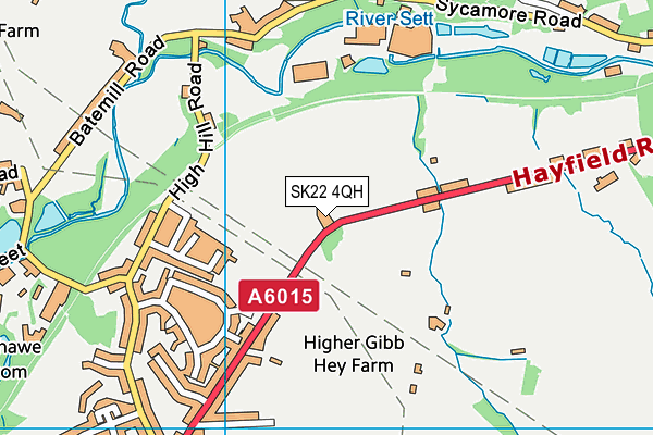 SK22 4QH map - OS VectorMap District (Ordnance Survey)