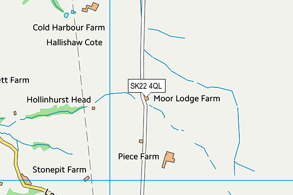 SK22 4QL map - OS VectorMap District (Ordnance Survey)