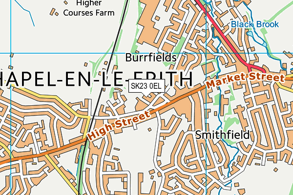 SK23 0EL map - OS VectorMap District (Ordnance Survey)