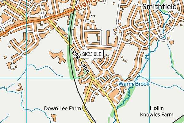SK23 0LE map - OS VectorMap District (Ordnance Survey)