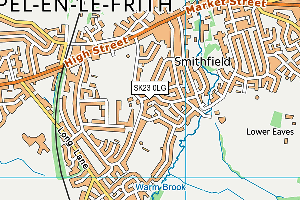 SK23 0LG map - OS VectorMap District (Ordnance Survey)