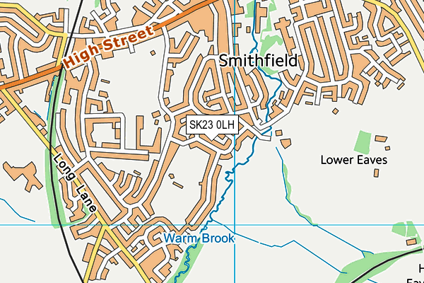 SK23 0LH map - OS VectorMap District (Ordnance Survey)