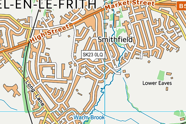 SK23 0LQ map - OS VectorMap District (Ordnance Survey)