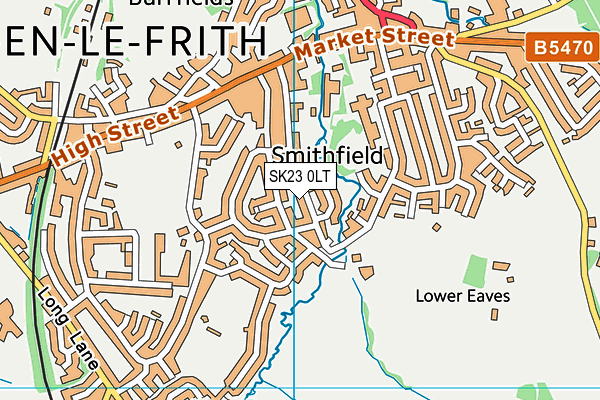 SK23 0LT map - OS VectorMap District (Ordnance Survey)