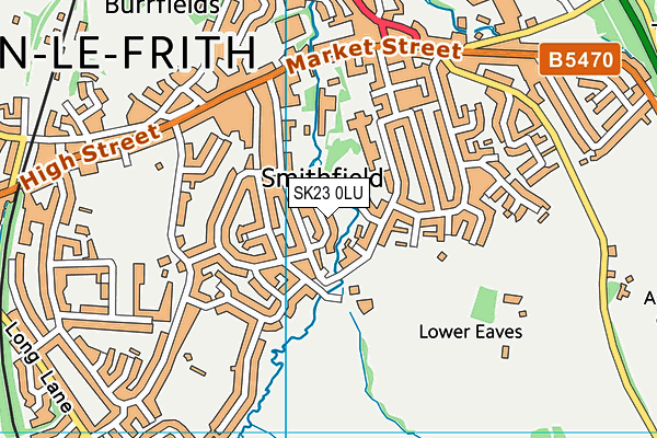 SK23 0LU map - OS VectorMap District (Ordnance Survey)