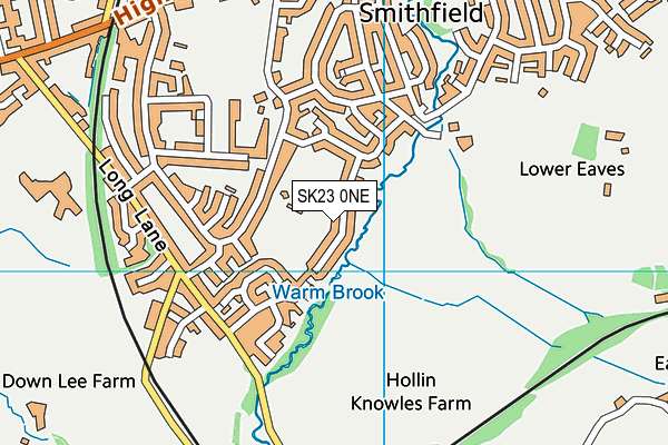 SK23 0NE map - OS VectorMap District (Ordnance Survey)