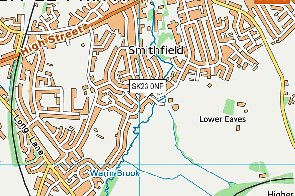 SK23 0NF map - OS VectorMap District (Ordnance Survey)